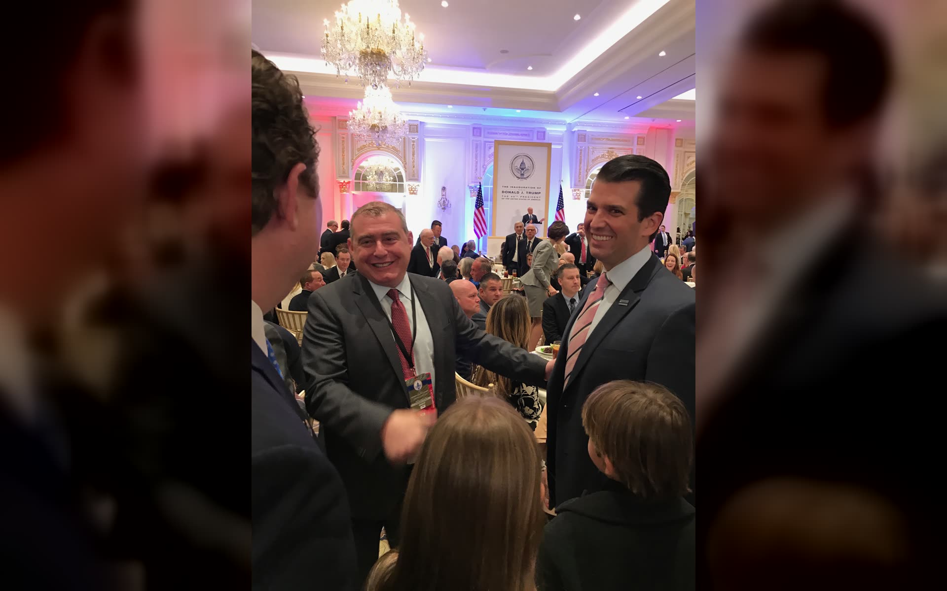 Lev Parnas with Donald Trump Jr. at an event